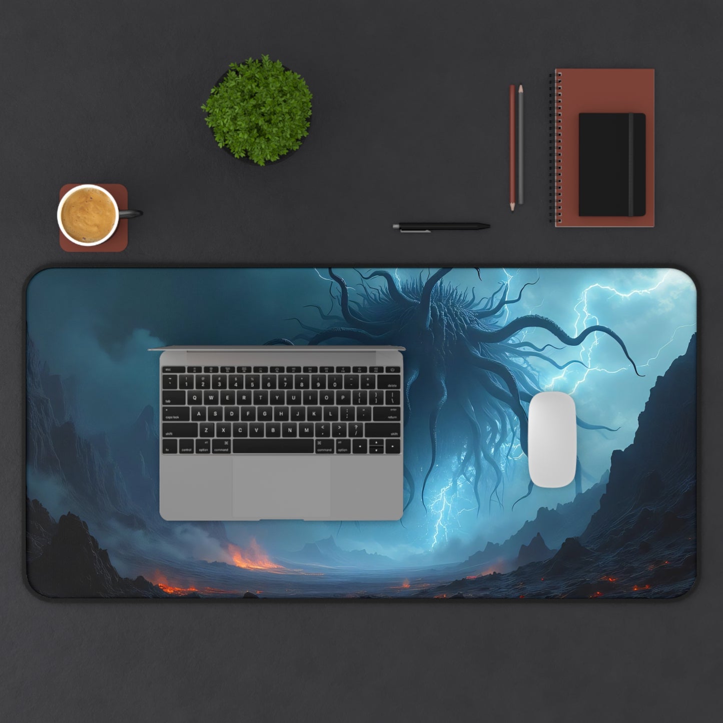 Infernal Flight: Gothic Fantasy Desk Mat – Unleash the Darkness