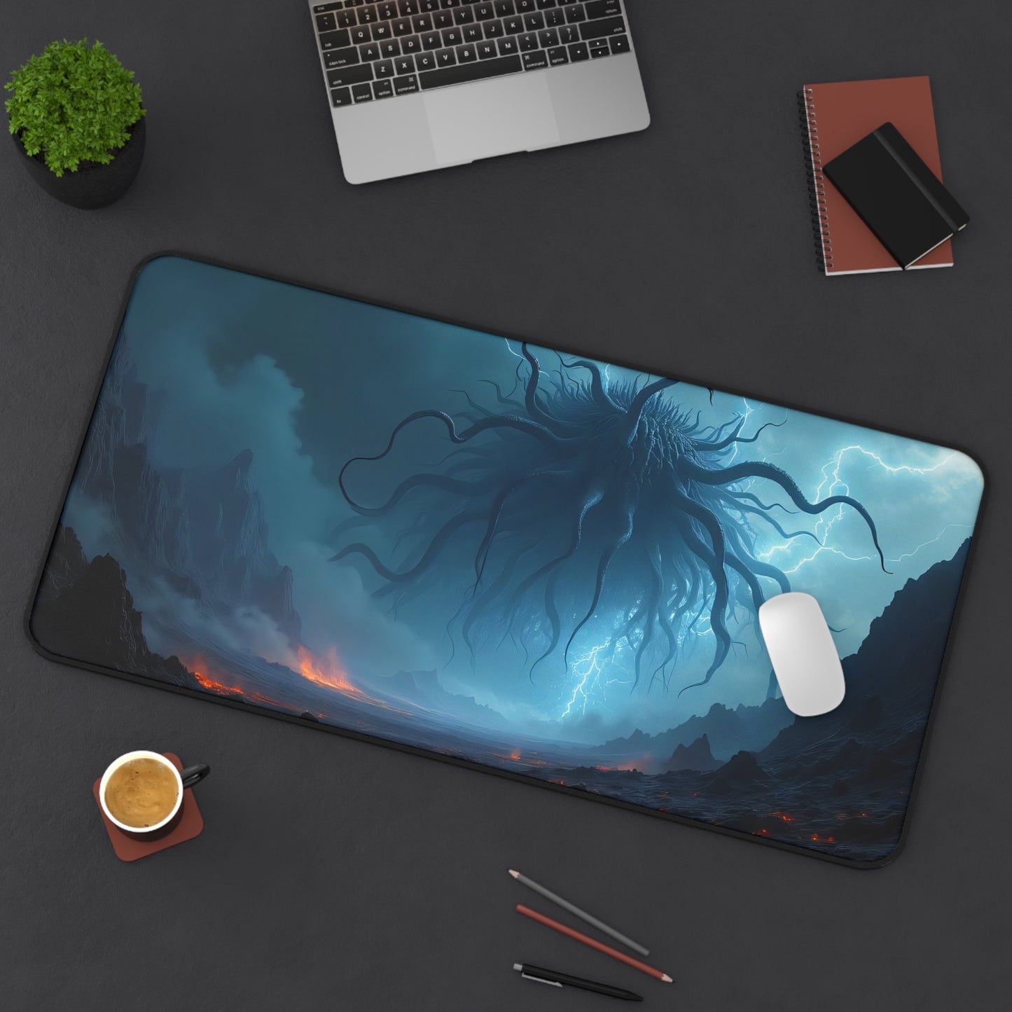 Infernal Flight: Gothic Fantasy Desk Mat – Unleash the Darkness