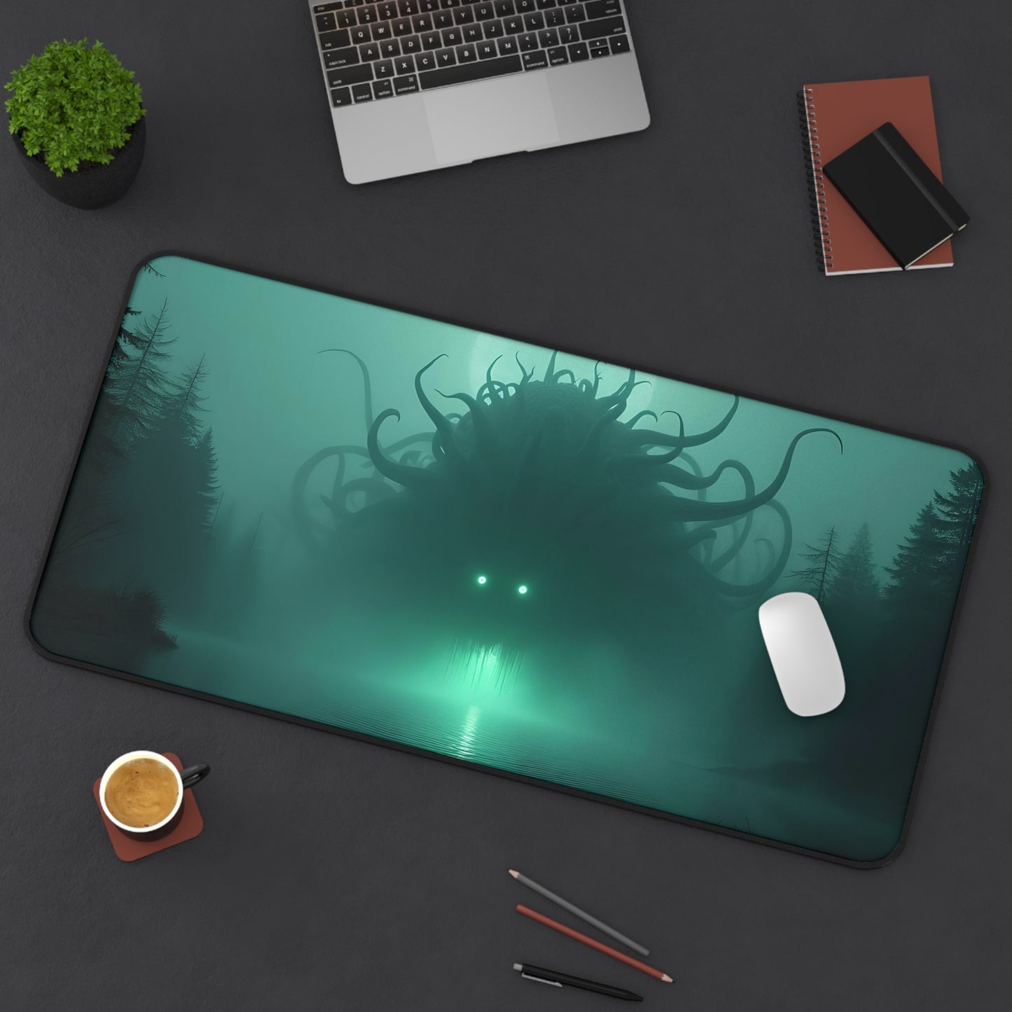 Lovecraftian Horror Gaming Desk Mat - 31.5x15.5 Inch Neoprene Gaming and Office Mat