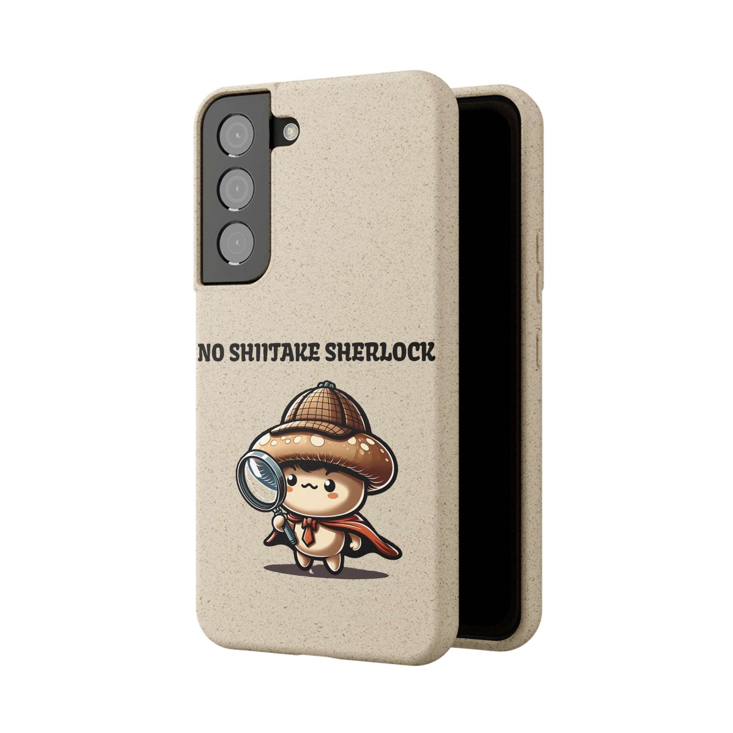 Eco-Friendly "No Shiitake Sherlock" Biodegradable Phone Case - Sustainable Protection for iPhone 13 & Samsung Galaxy S22