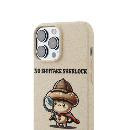 Eco-Friendly "No Shiitake Sherlock" Biodegradable Phone Case - Sustainable Protection for iPhone 13 & Samsung Galaxy S22