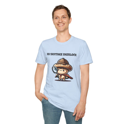 No Shiitake Sherlock - quirky mushroom t-shirt