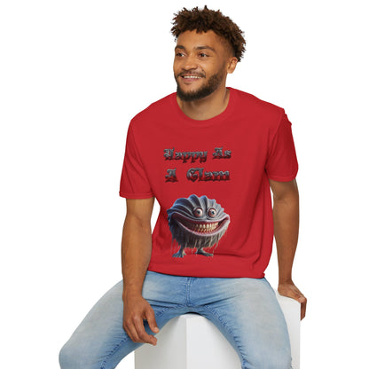 Grinning Clam Graphic Tee - Happy As A Clam