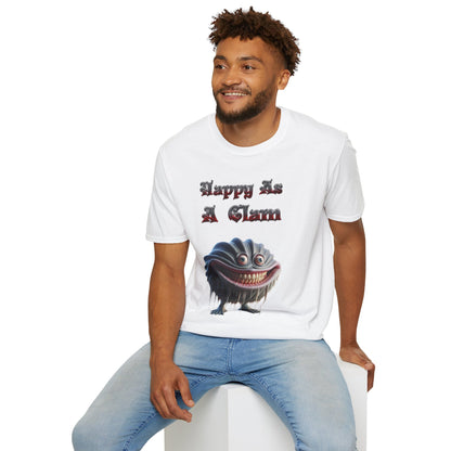 Grinning Clam Graphic Tee - Happy As A Clam