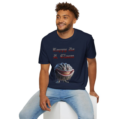 Grinning Clam Graphic Tee - Happy As A Clam