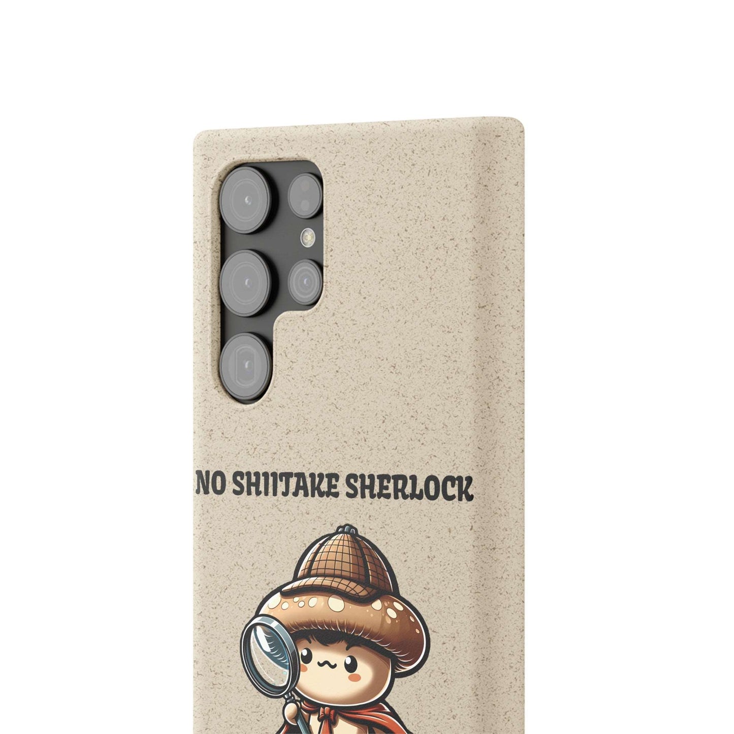 Eco-Friendly "No Shiitake Sherlock" Biodegradable Phone Case - Sustainable Protection for iPhone 13 & Samsung Galaxy S22