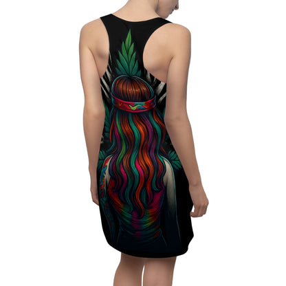 Psychedelic Goddess Racerback Dress – Shiitake Edition