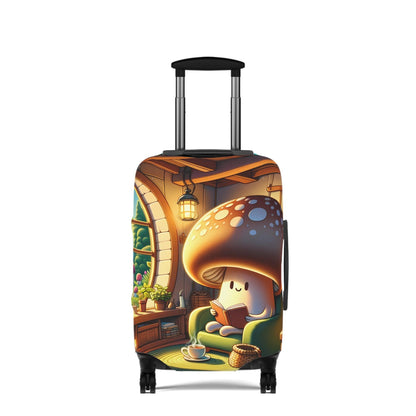 Charming Mushroom-Themed Suitcase Cover, Adorable Travel Accessory, Vibrant Luggage Protector