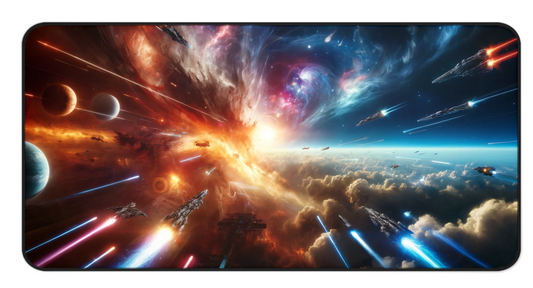 Epic Space Battle Gaming Desk Mat - 31.5"x15.5"