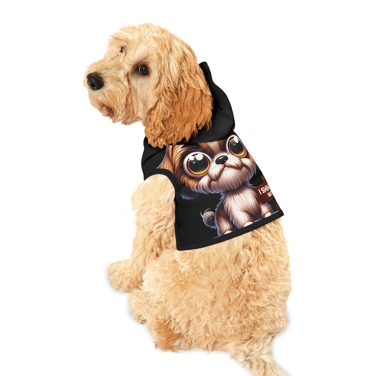 Shih Tzu Pet Hoodie - Cute & Adorable Design with "I Shih-Tzu Not!" Quote, 5 Sizes Available, 100% Soft Polyester, Perfect Fit