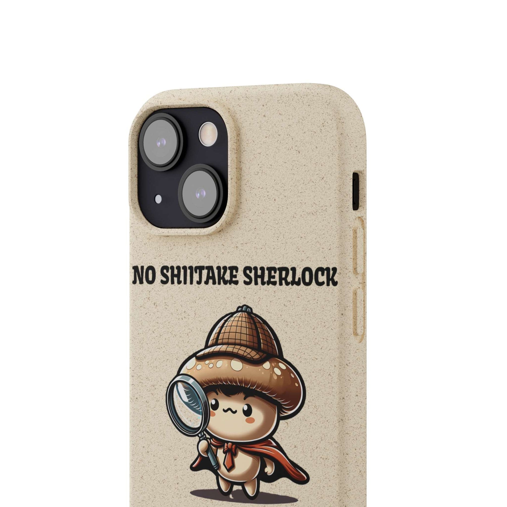 Eco-Friendly "No Shiitake Sherlock" Biodegradable Phone Case - Sustainable Protection for iPhone 13 & Samsung Galaxy S22