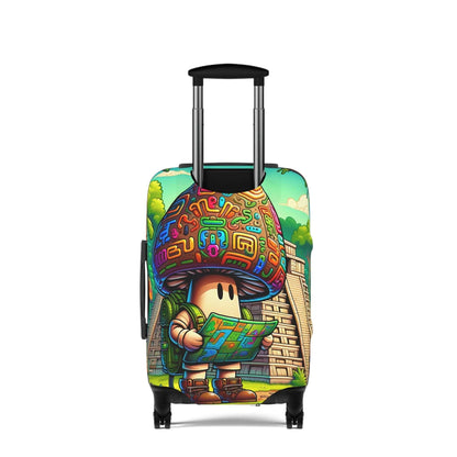 Charming Mushroom-Themed Suitcase Cover, Adorable Travel Accessory, Vibrant Luggage Protector