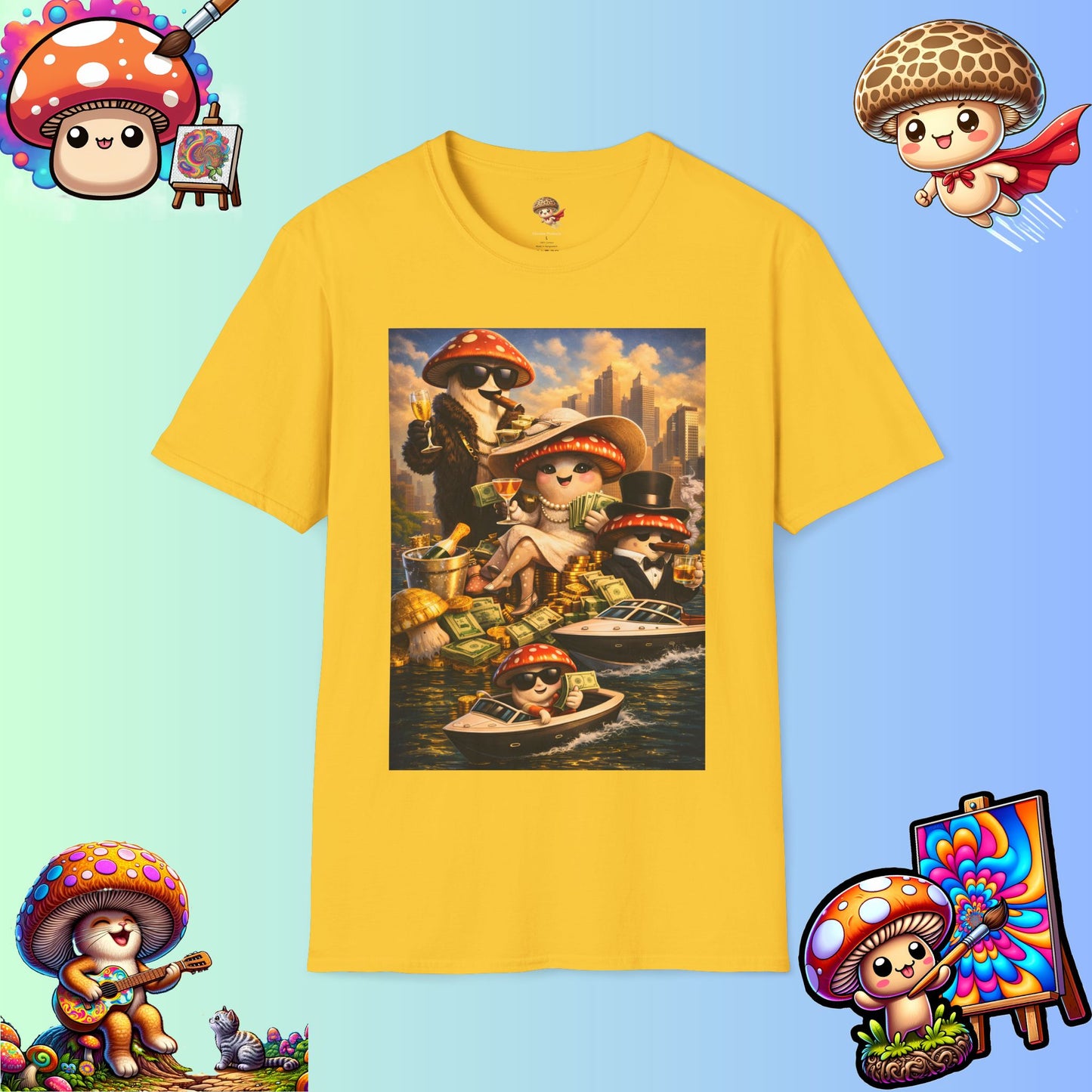 Thank You For Your Wealth - Satirical Luxury Mushroom Shirt