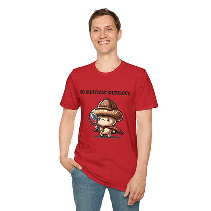 No Shiitake Sherlock - quirky mushroom t-shirt