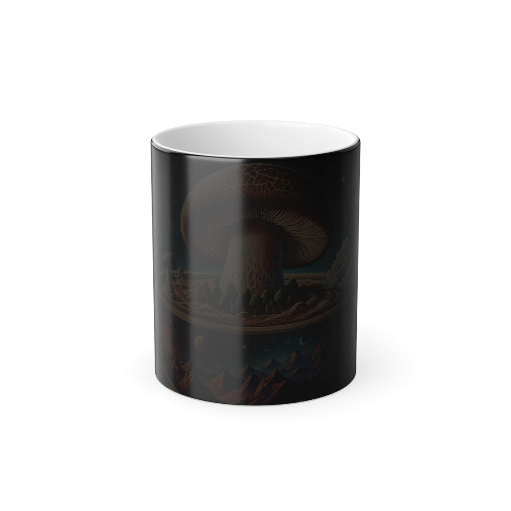 COLOR MORPHING MUG - Cosmic Brew abstract mushroom cup - 11oz - Shiitake Products