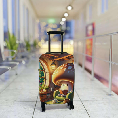 Charming Mushroom-Themed Suitcase Cover, Adorable Travel Accessory, Vibrant Luggage Protector