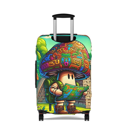 Charming Mushroom-Themed Suitcase Cover, Adorable Travel Accessory, Vibrant Luggage Protector