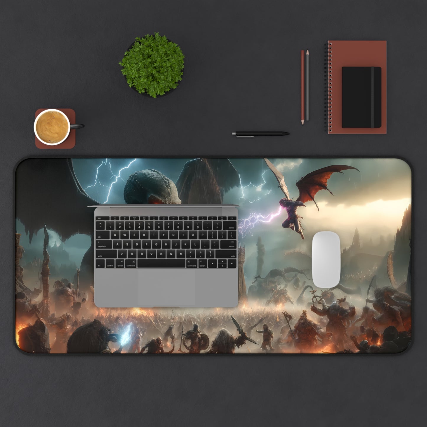 Monstrous Mythos: Cthulhu Siege Gaming Desk Mat (31.5x15.5 inches)