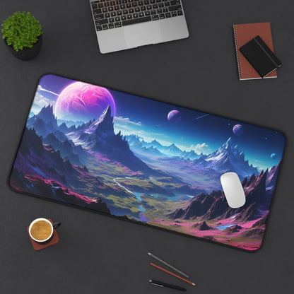 Celestial Peaks Gaming Desk Mat - 31.5x15.5 Inch Neoprene Gaming and Office Mat