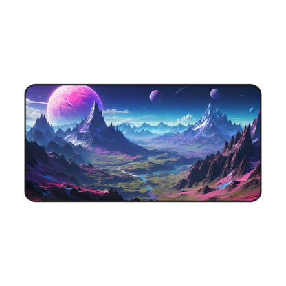 Celestial Peaks Gaming Desk Mat - 31.5x15.5 Inch Neoprene Gaming and Office Mat