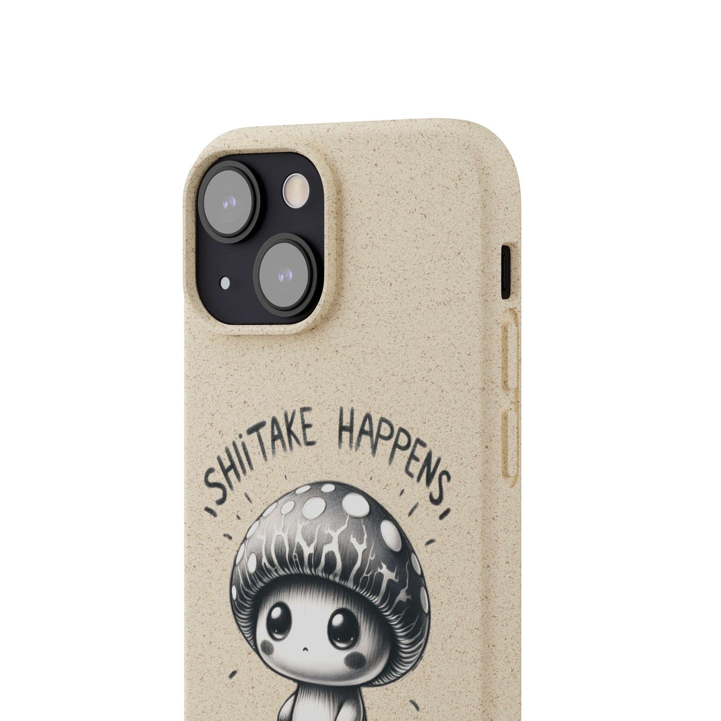 Shiitake Happens Biodegradable Phone Case - Eco-Conscious Art for iPhone 13 & Samsung S22 Series