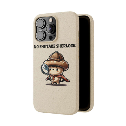 Eco-Friendly "No Shiitake Sherlock" Biodegradable Phone Case - Sustainable Protection for iPhone 13 & Samsung Galaxy S22