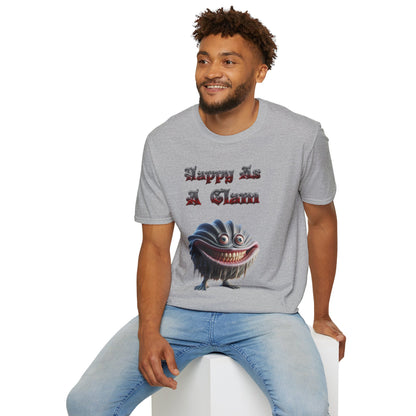 Grinning Clam Graphic Tee - Happy As A Clam