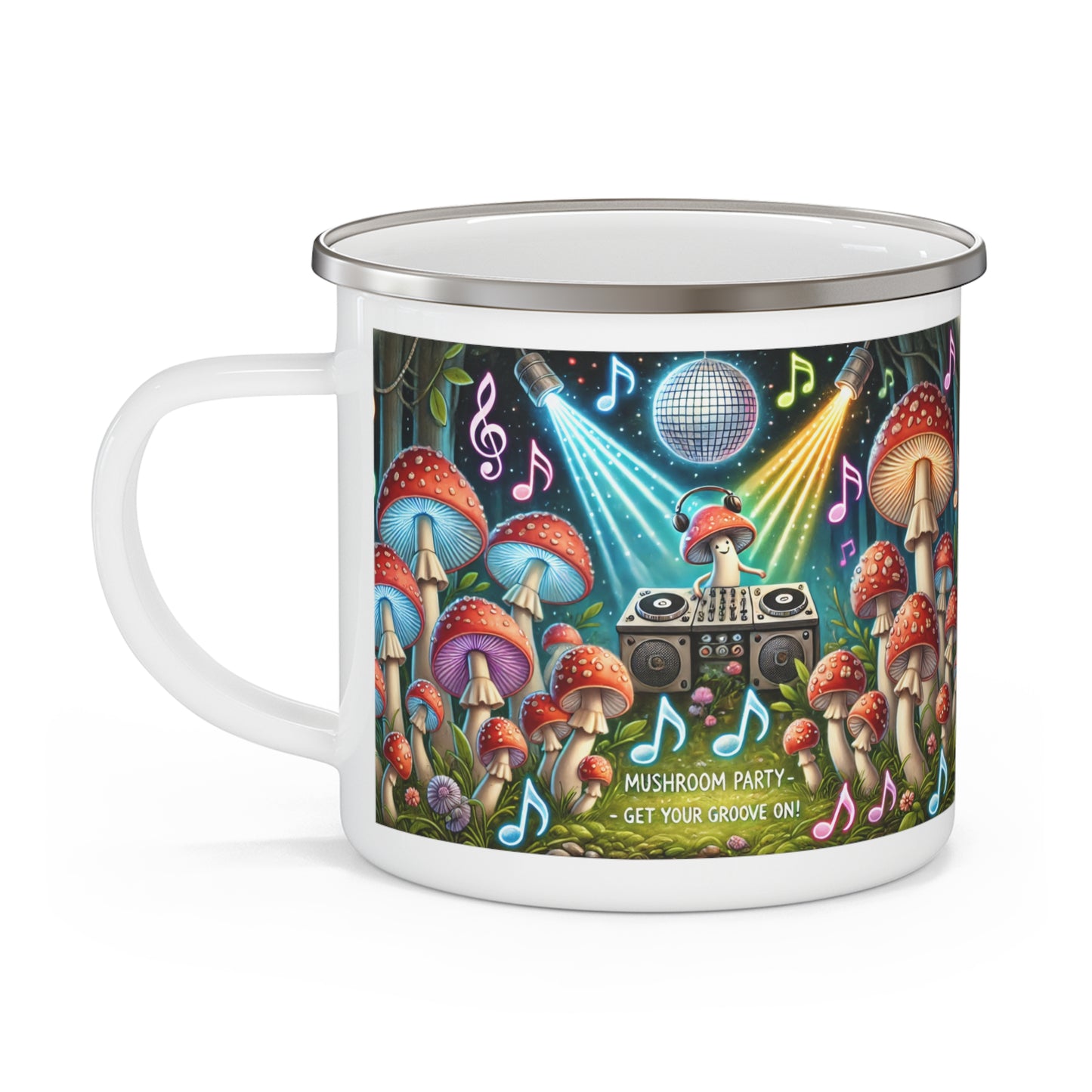 Mushroom Party Enamel Mug