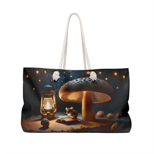 Enchanted Mice & Mushroom Cottagecore Tote Bag - St. Patty's Edition - Shiitake Products