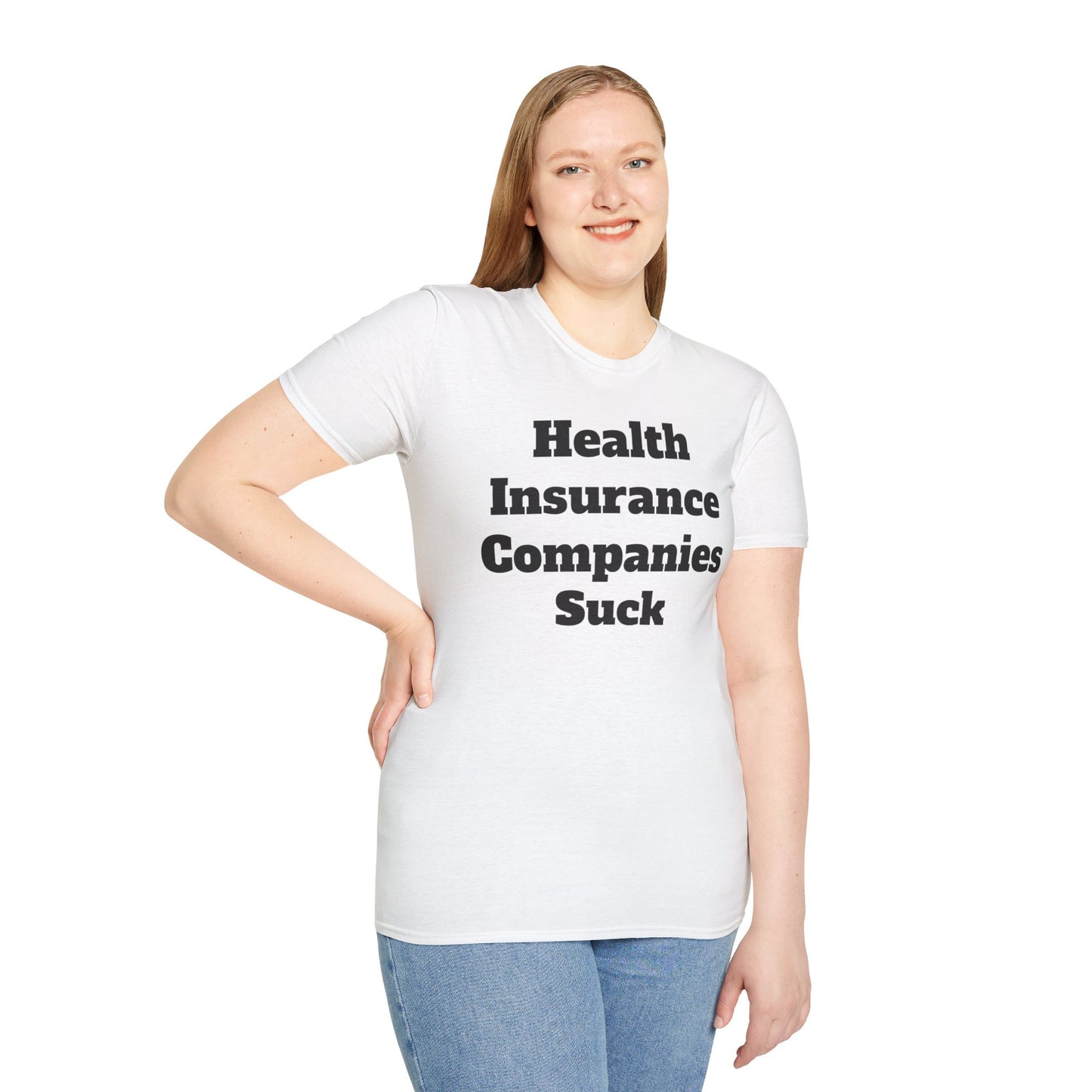 HEALTH INSURANCE COMPANIES SUCK graphic edgy tee