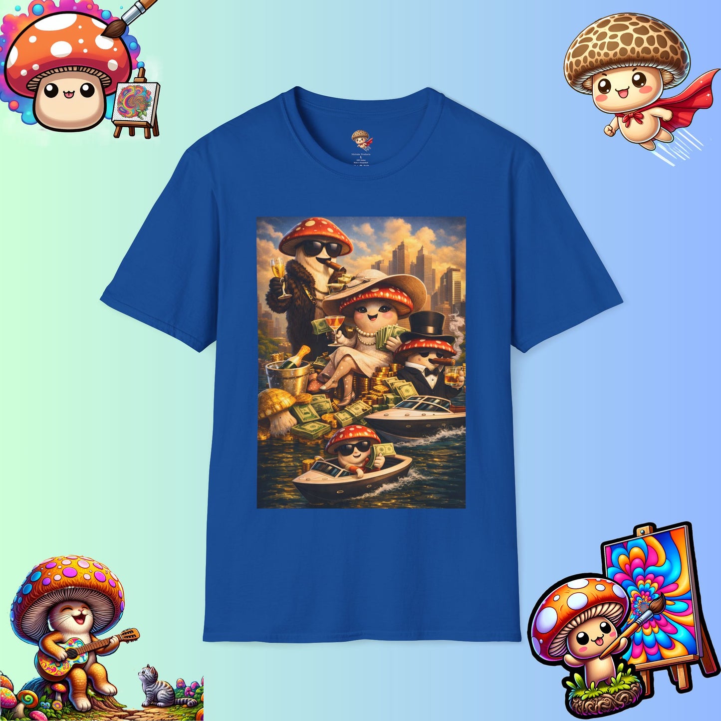 Thank You For Your Wealth - Satirical Luxury Mushroom Shirt