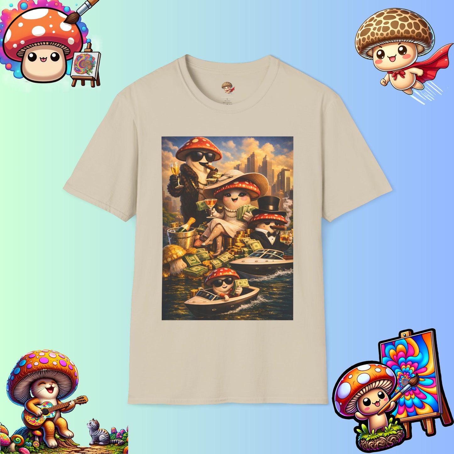 Thank You For Your Wealth - Satirical Luxury Mushroom Shirt