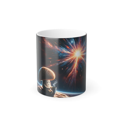 Color Morphing Mug - Shiitake drinking coffee - Shiitake Products