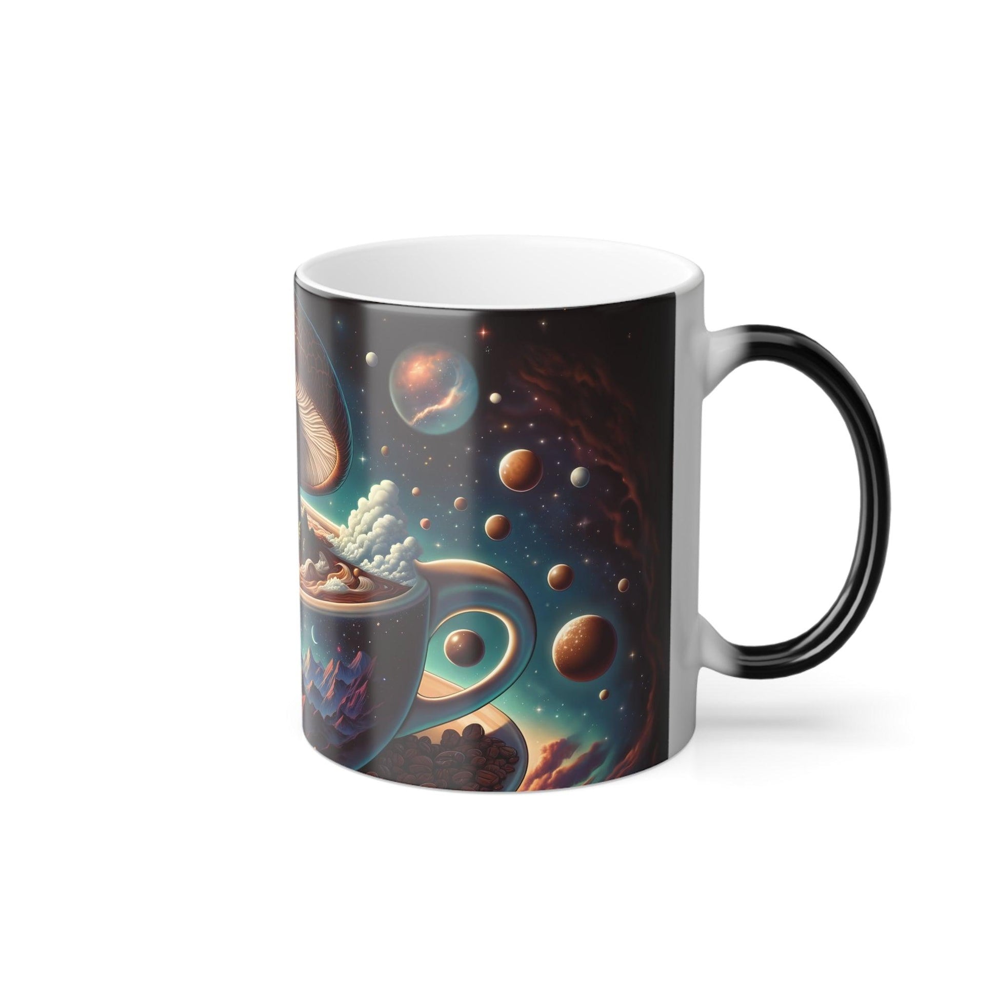 COLOR MORPHING MUG - Cosmic Brew abstract mushroom cup - 11oz - Shiitake Products