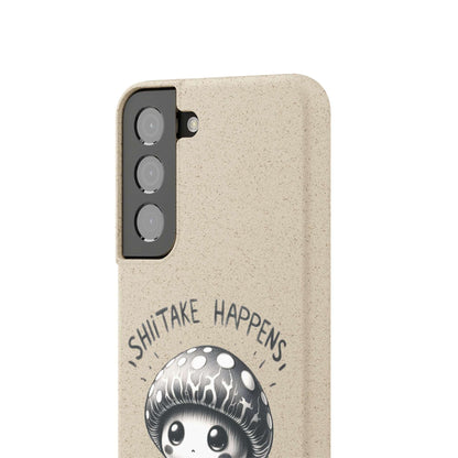 Shiitake Happens Biodegradable Phone Case - Eco-Conscious Art for iPhone 13 & Samsung S22 Series