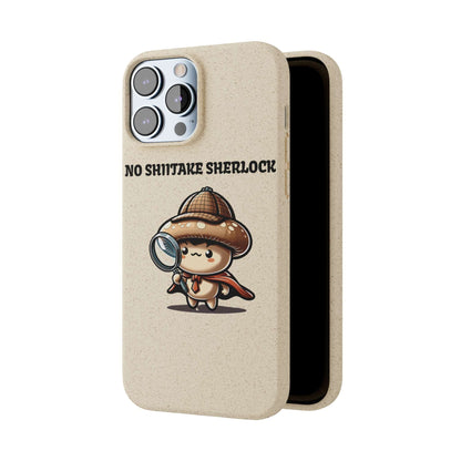 Eco-Friendly "No Shiitake Sherlock" Biodegradable Phone Case - Sustainable Protection for iPhone 13 & Samsung Galaxy S22