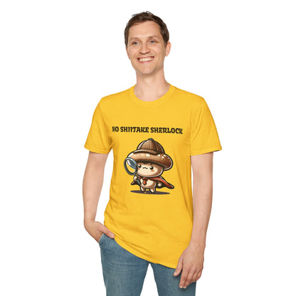 No Shiitake Sherlock - quirky mushroom t-shirt