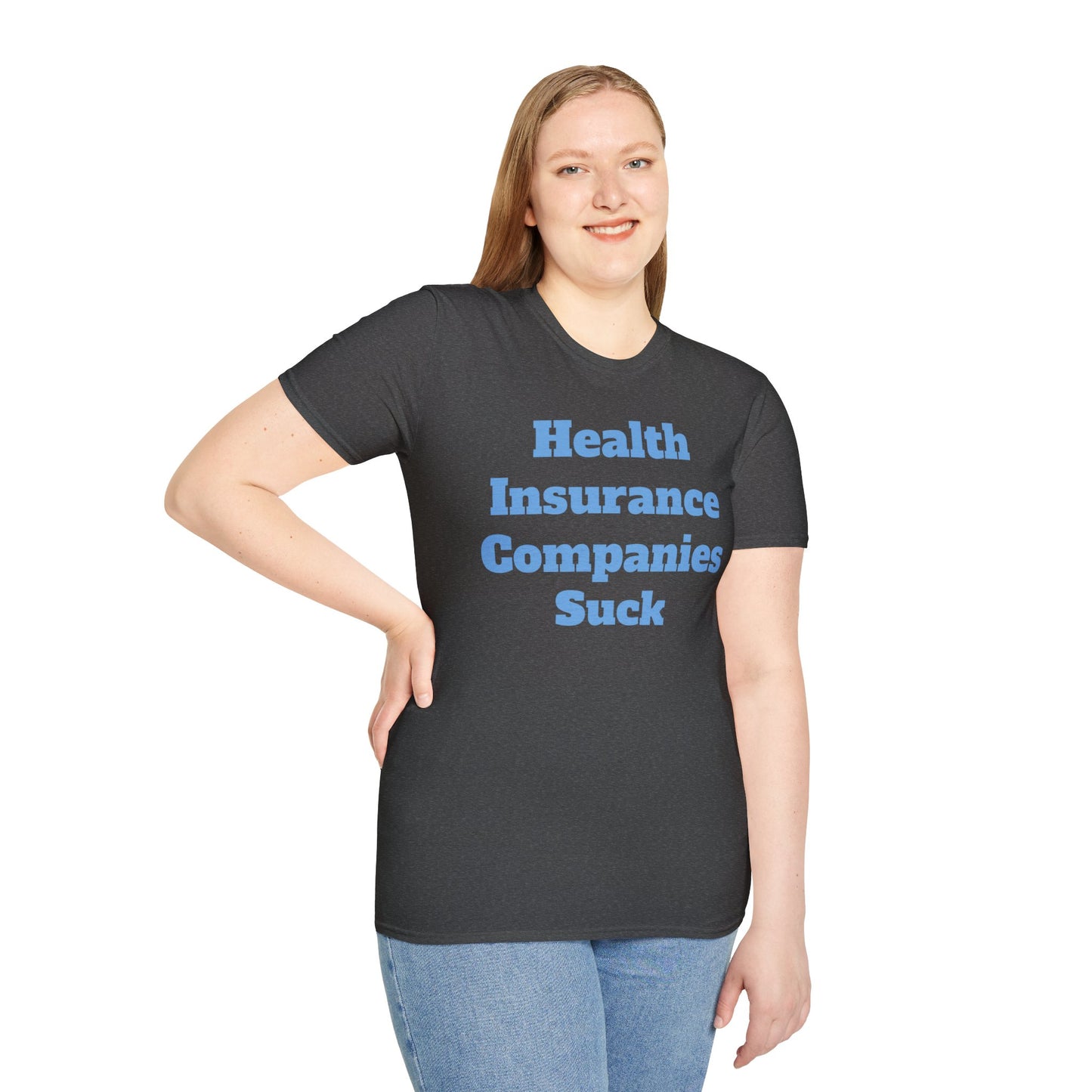 HEALTH INSURANCE COMPANIES SUCK graphic edgy tee