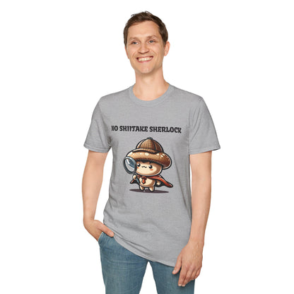 No Shiitake Sherlock - quirky mushroom t-shirt