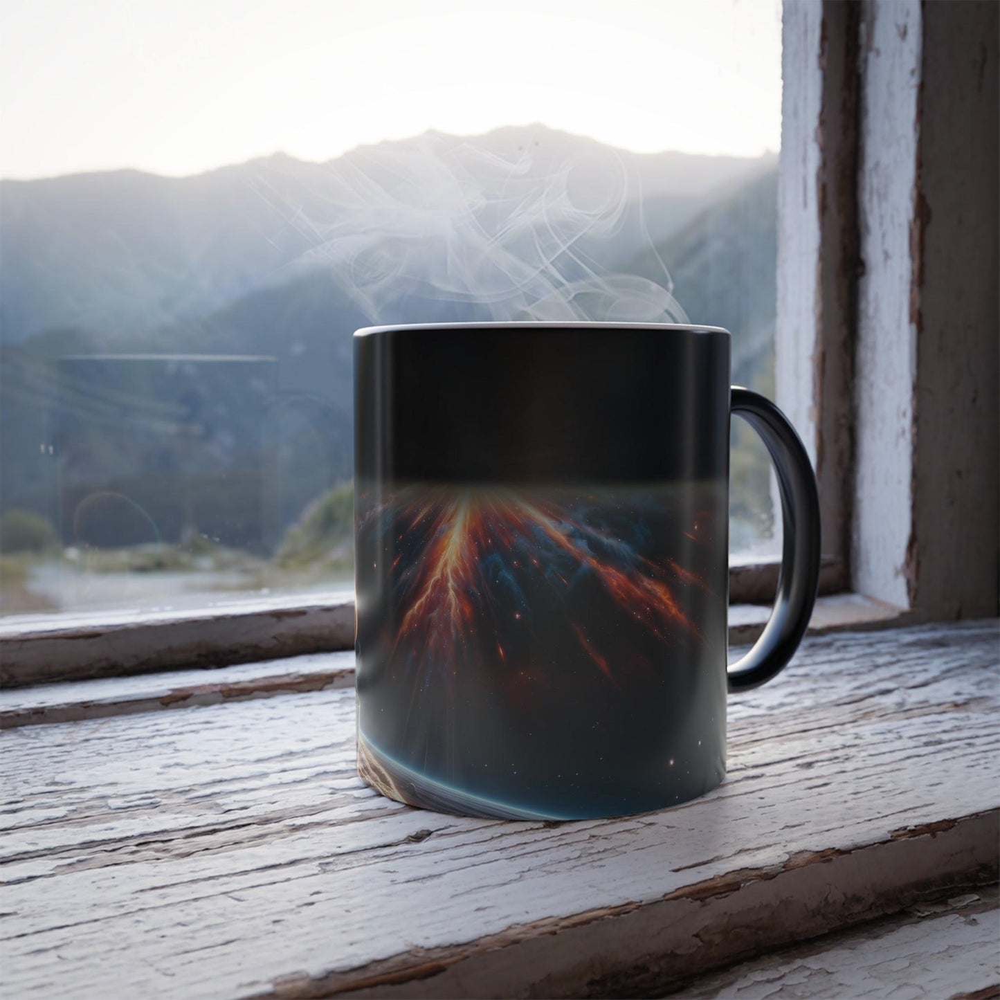 Color Morphing Mug - Shiitake drinking coffee - Shiitake Products