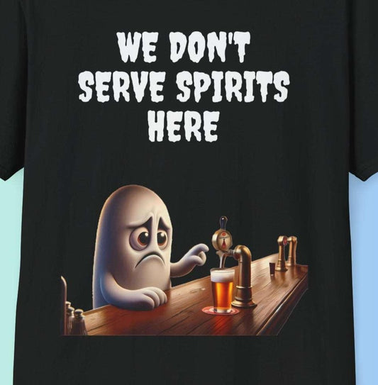 Witty Ghost Bar T-Shirt - Humorous Halloween & Party Tee