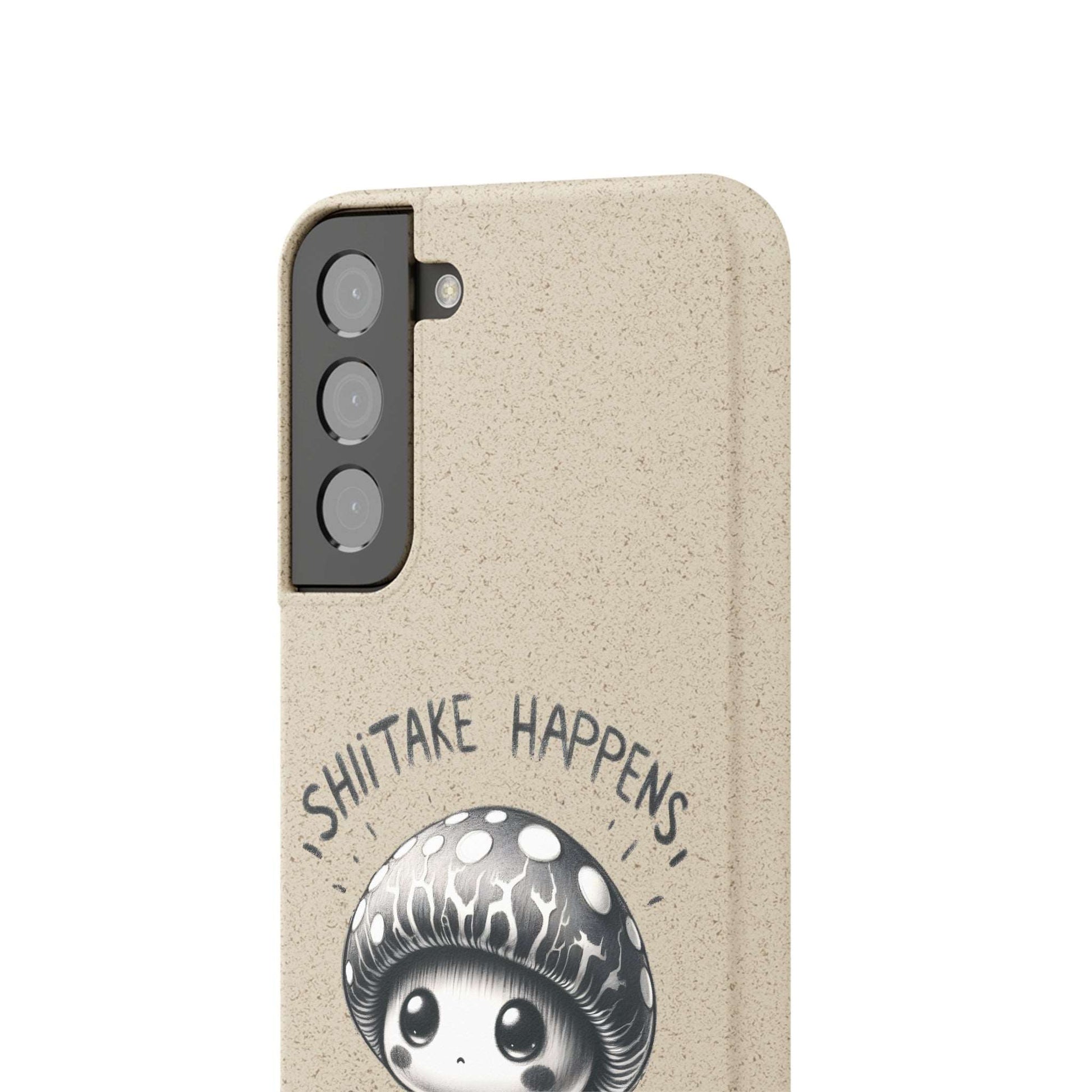 Shiitake Happens Biodegradable Phone Case - Eco-Conscious Art for iPhone 13 & Samsung S22 Series