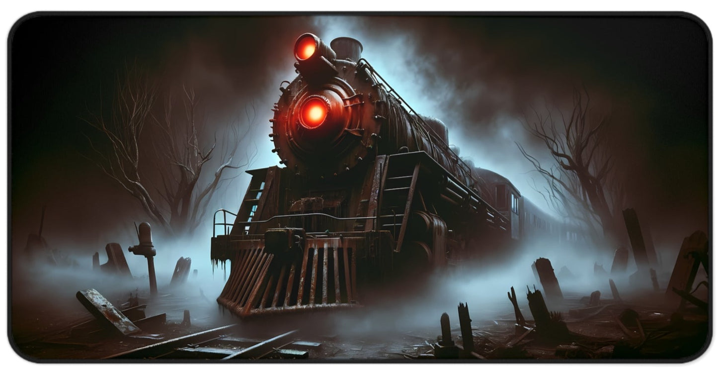 Eerie Express: Haunted Train Gaming Desk Mat (31.5x15.5)