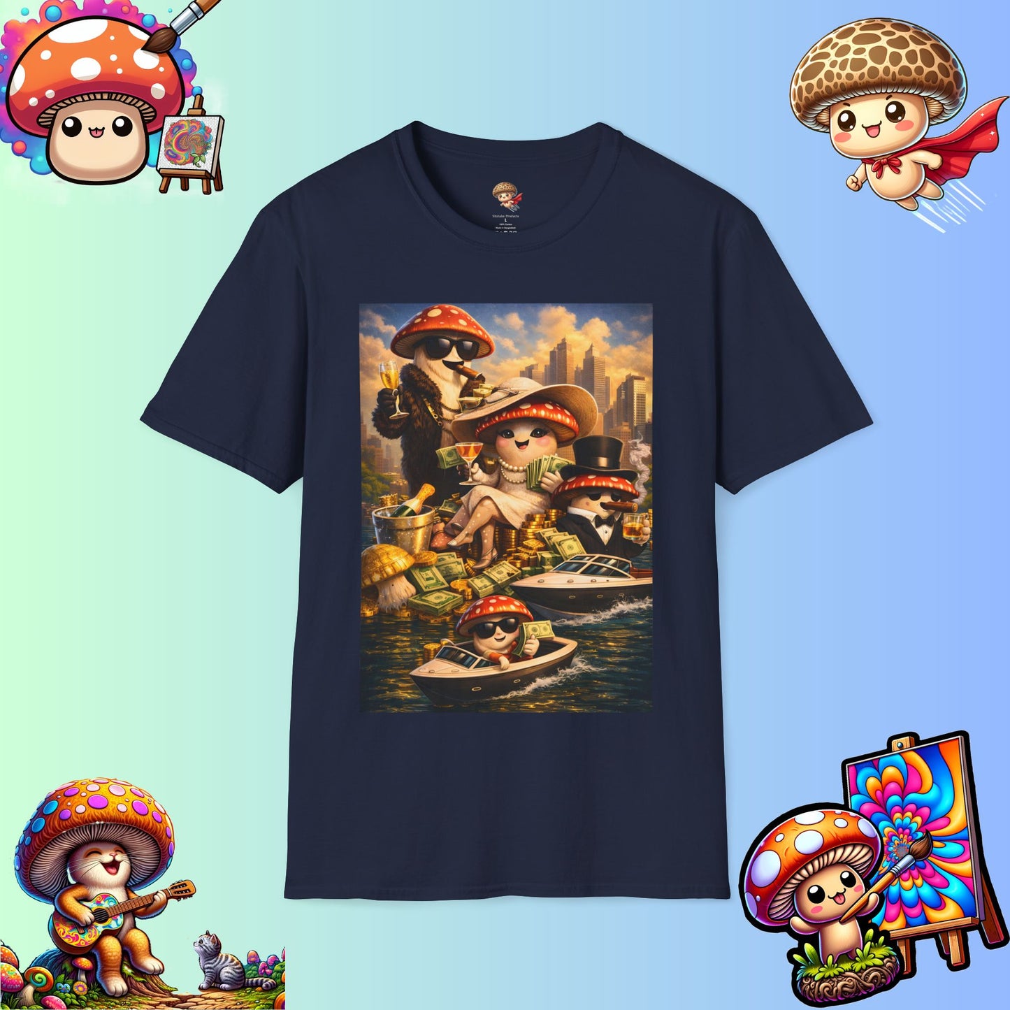 Thank You For Your Wealth - Satirical Luxury Mushroom Shirt