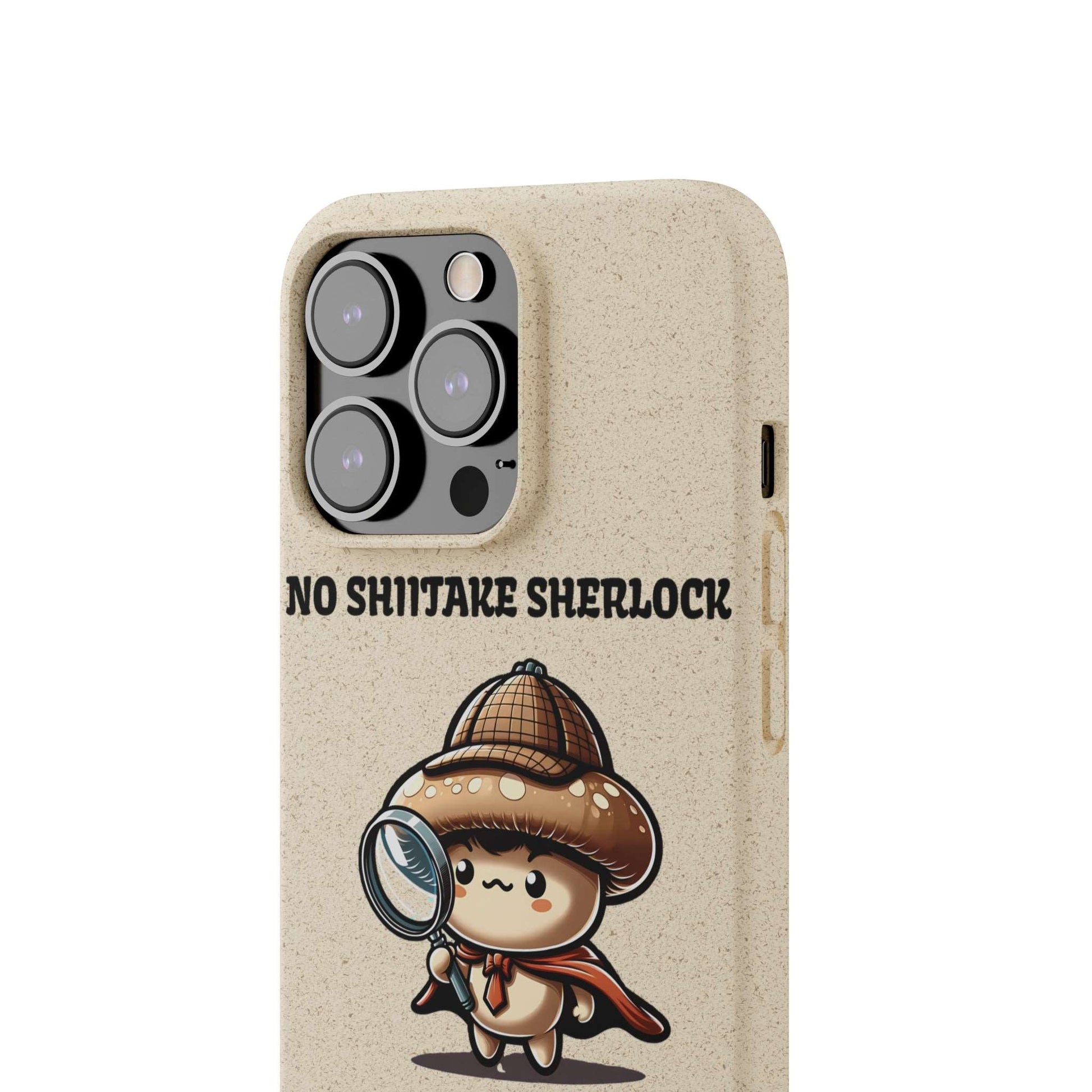 Eco-Friendly "No Shiitake Sherlock" Biodegradable Phone Case - Sustainable Protection for iPhone 13 & Samsung Galaxy S22