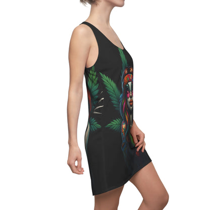 Psychedelic Goddess Racerback Dress – Shiitake Edition