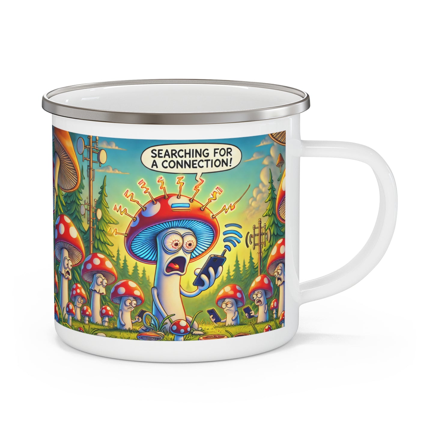 Signal Shroom Enamel Mug