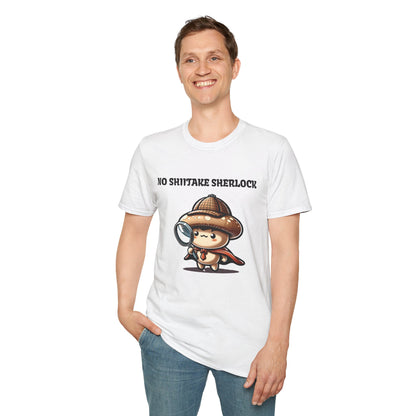 No Shiitake Sherlock - quirky mushroom t-shirt