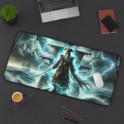 Pirate Ship Lightning Storm Desk Mat Neoprene (31.5"x15.5")