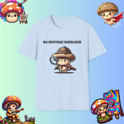 No Shiitake Sherlock - quirky mushroom t-shirt